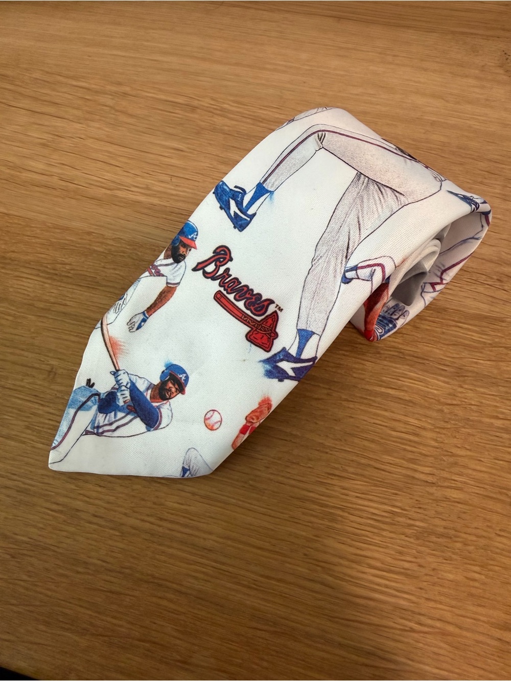 Ralph Marlin Atlanta Braves MLB Baseball Novelty Tie Made in USA